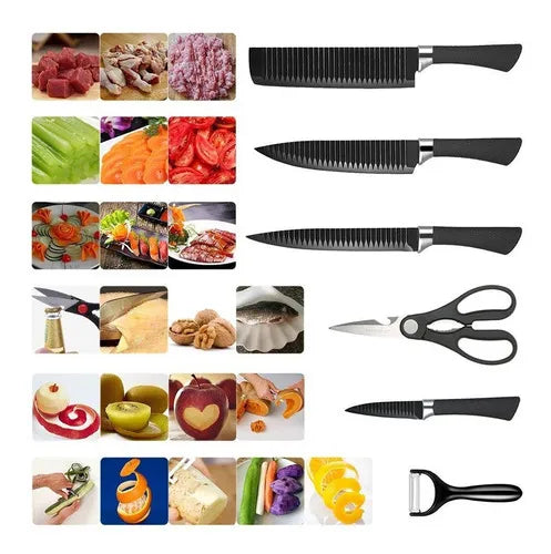 Set Premium de Cuchillos con Pelador – Corte Profesional en Tu Cocina