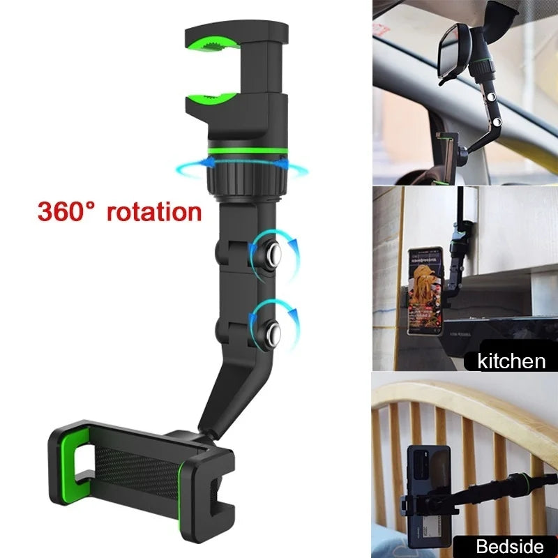 Soporte Multifuncional para Celular 360° para Retrovisor